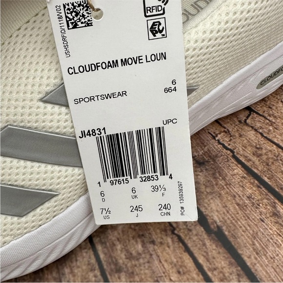 Adidas Shoes Womens Size 7.5 White Cloudfoam Move Slip On Walking Comfort JI4831 - Picture 6 of 11